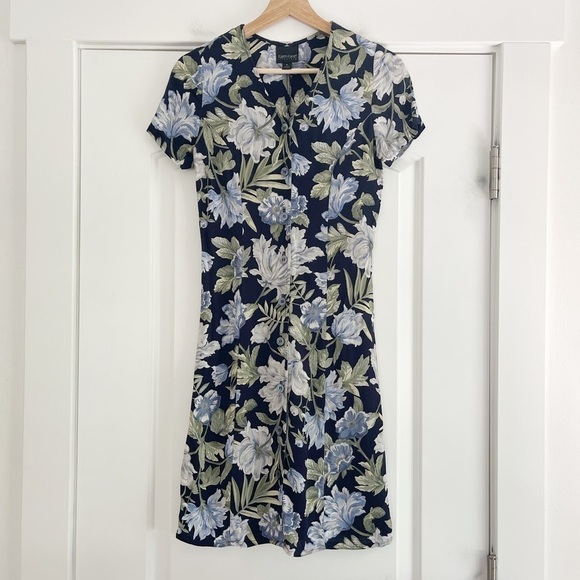 Karen Kane Dresses & Skirts - Vintage Karen Kane Floral Button Front Mini Dress - 6